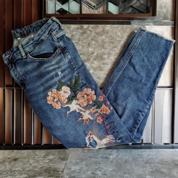 HALLHUBER stylish Asian embroidery jeans 31” waist - Picture 2 of 12